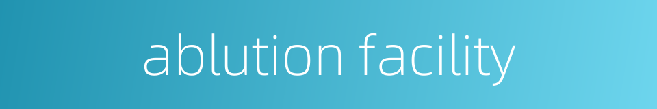 ablution facility的同义词