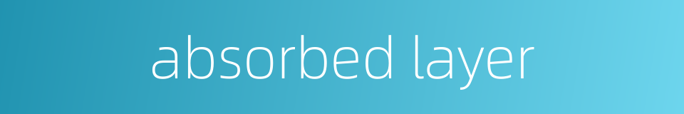 absorbed layer的同义词