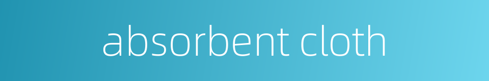 absorbent cloth的同义词