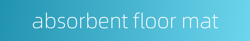 absorbent floor mat的同义词