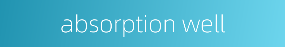 absorption well的同义词