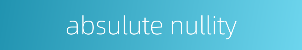 absulute nullity的同义词