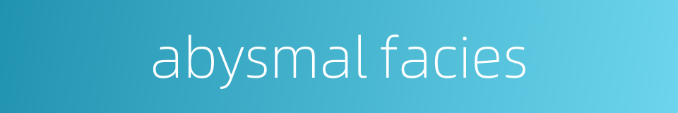 abysmal facies的同义词