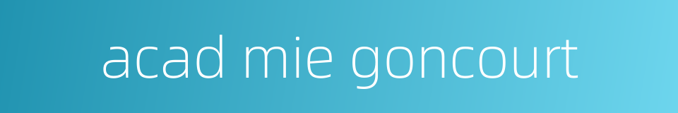 acad mie goncourt的同义词