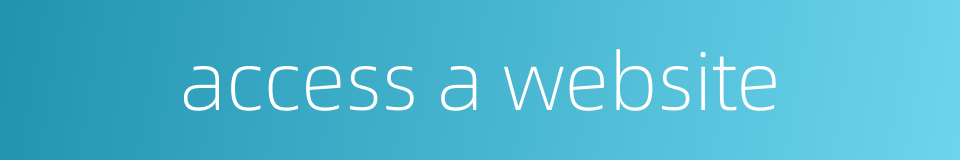 access a website的同义词