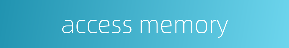 access memory的同义词