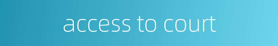 access to court的同义词