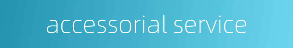 accessorial service的同义词