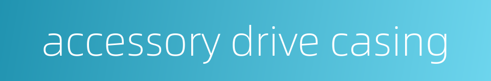 accessory drive casing的同义词