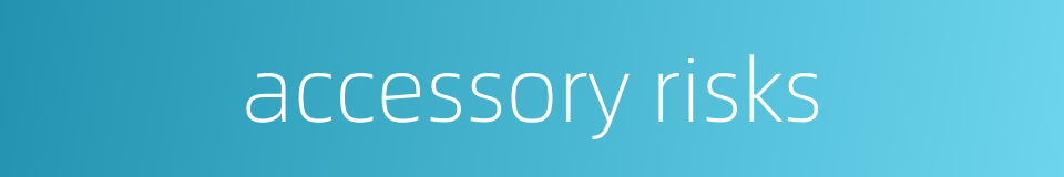 accessory risks的同义词