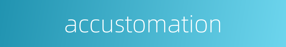 accustomation的同义词