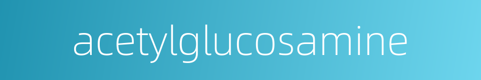 acetylglucosamine的同义词