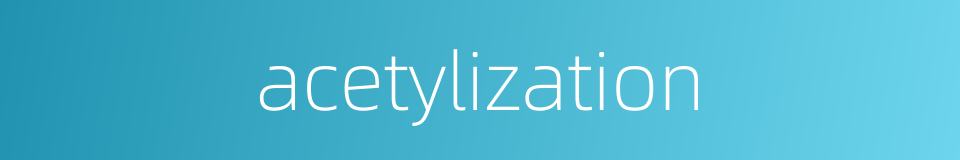 acetylization的同义词