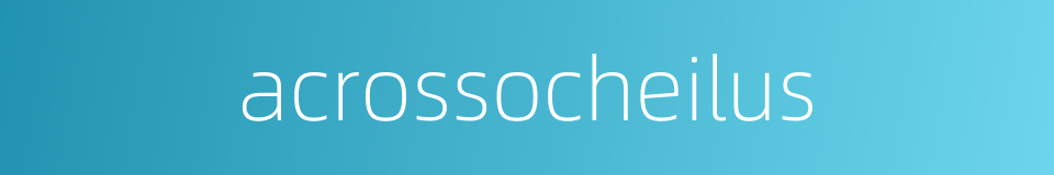 acrossocheilus的同义词