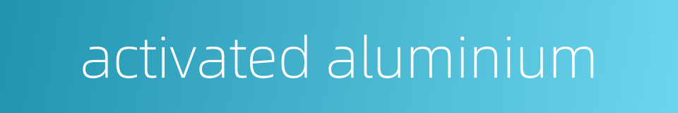 activated aluminium的同义词