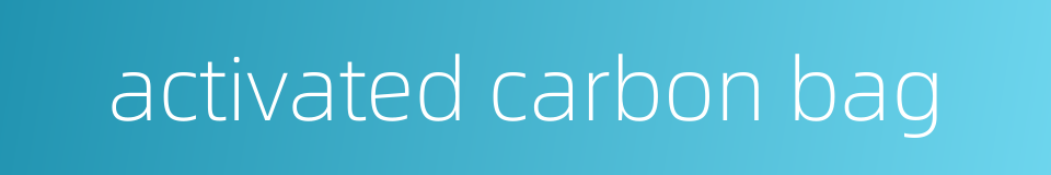 activated carbon bag的同义词