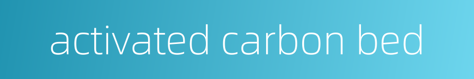 activated carbon bed的同义词