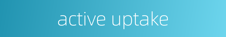 active uptake的同义词