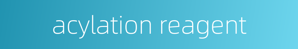 acylation reagent的同义词