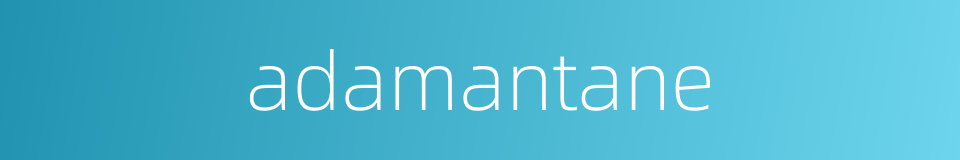 adamantane的同义词