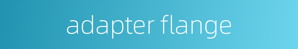 adapter flange的同义词
