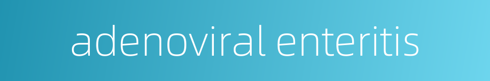 adenoviral enteritis的同义词