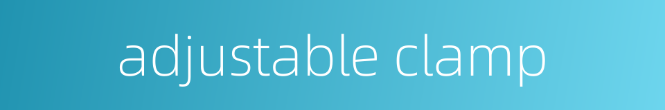 adjustable clamp的同义词