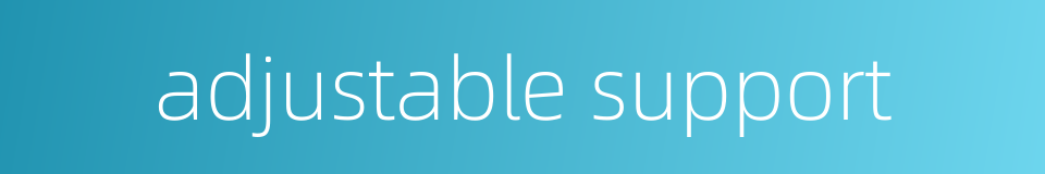 adjustable support的同义词