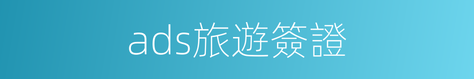 ads旅遊簽證的同義詞