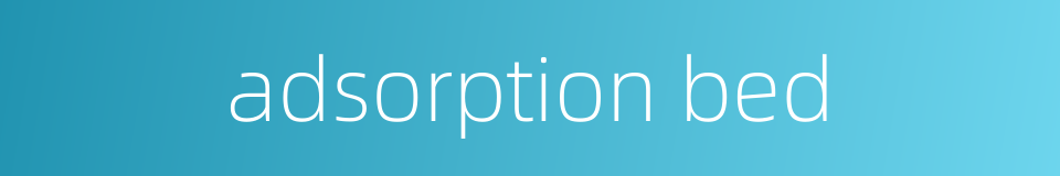 adsorption bed的同义词