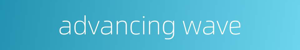 advancing wave的同义词