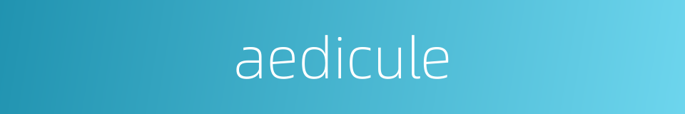 aedicule的同义词