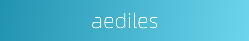 aediles的同义词