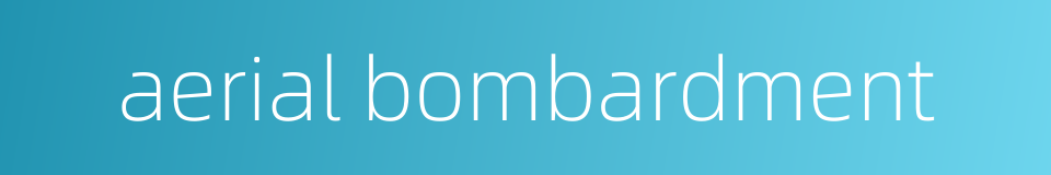 aerial bombardment的同义词