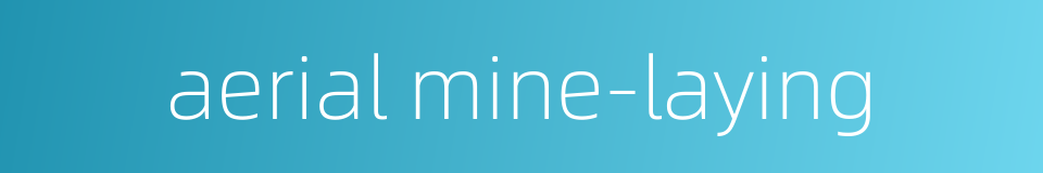 aerial mine-laying的同义词