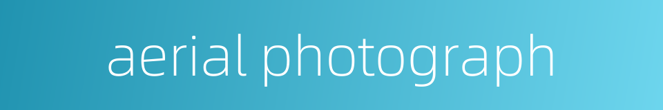 aerial photograph的同义词