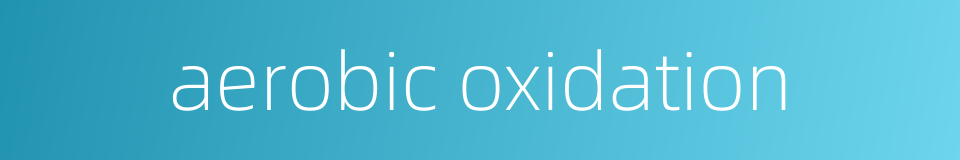 aerobic oxidation的同义词