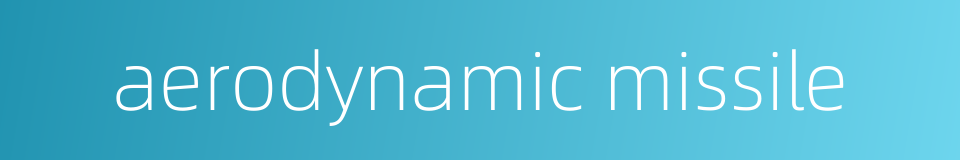 aerodynamic missile的同义词
