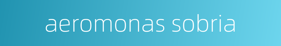 aeromonas sobria的同义词