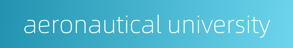 aeronautical university的同义词