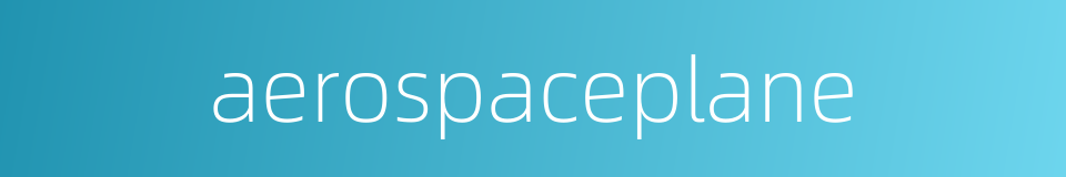 aerospaceplane的同义词