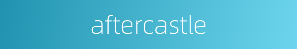 aftercastle的同义词