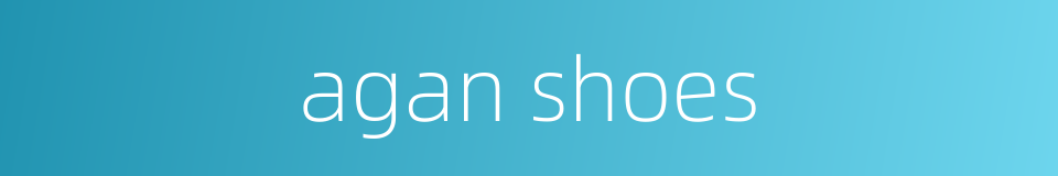 agan shoes的同义词