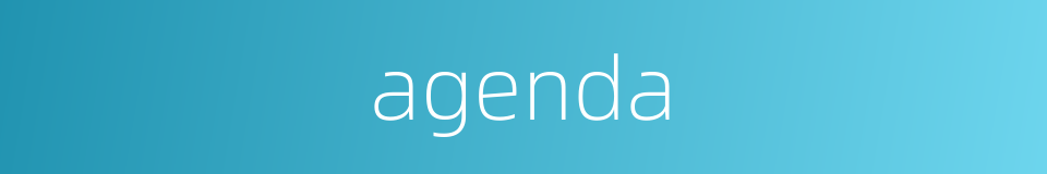 agenda的同义词