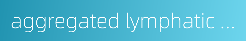 aggregated lymphatic follicles的同义词