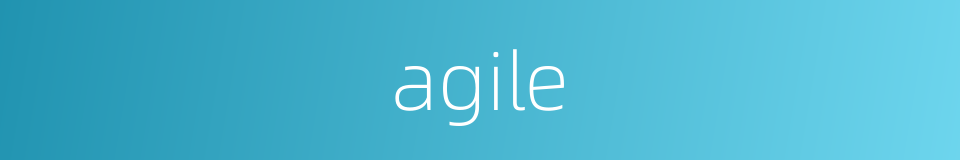 agile的同义词