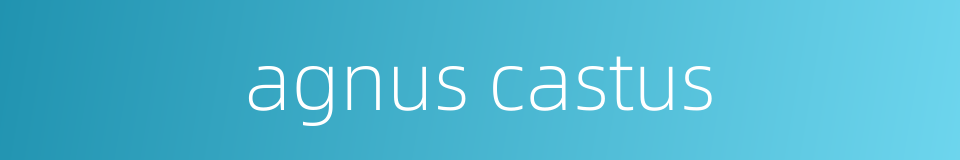 agnus castus的同义词
