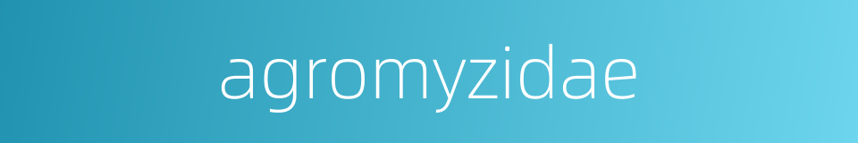 agromyzidae的同义词