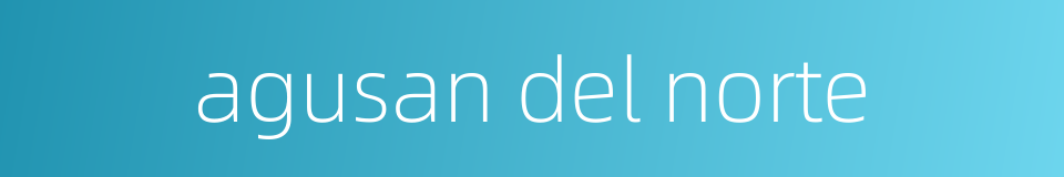 agusan del norte的同义词