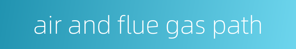 air and flue gas path的同义词